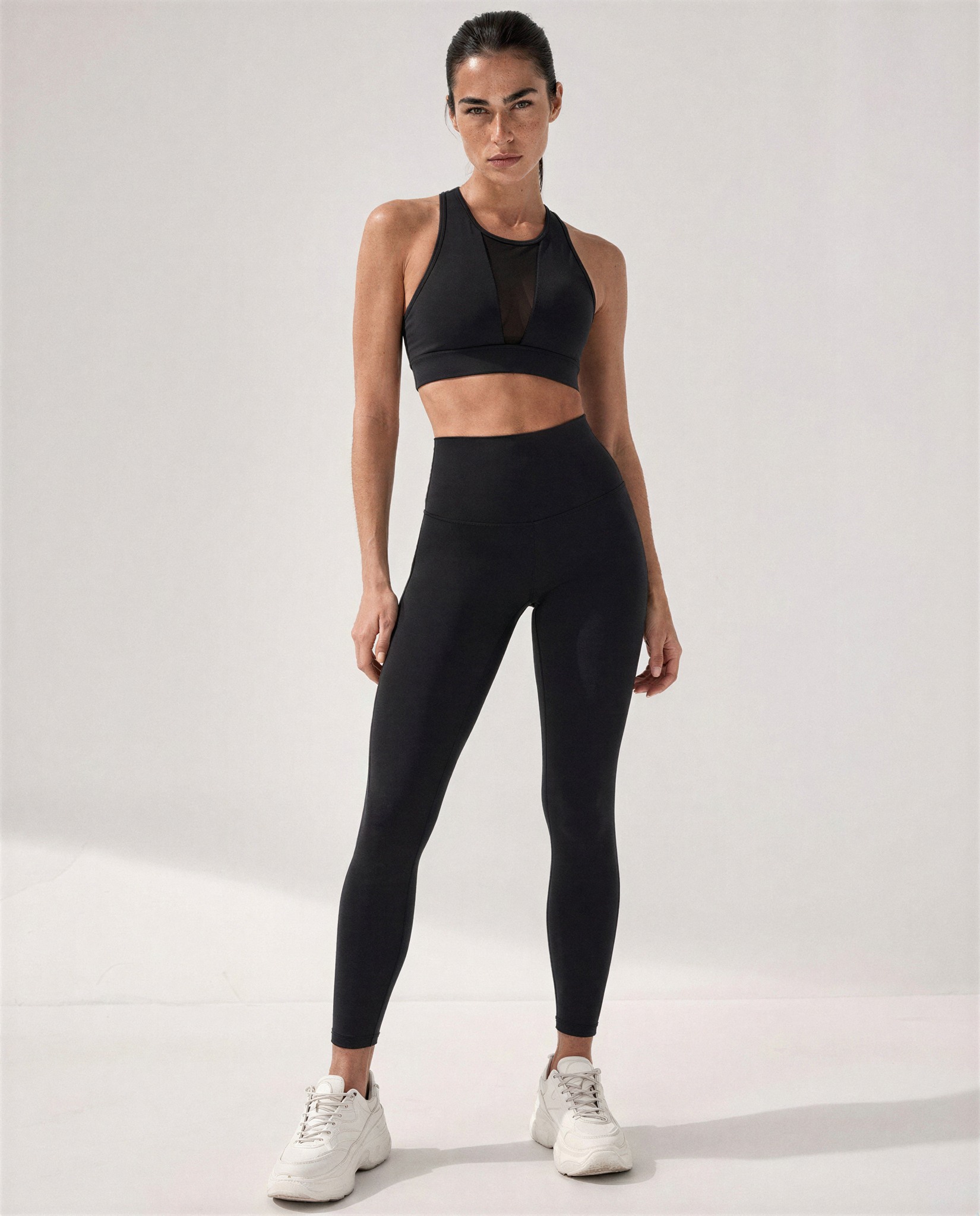Black activewear front catalog frame