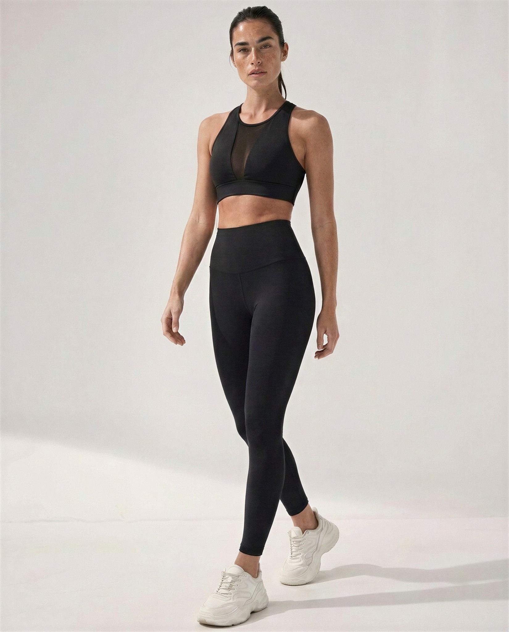 Black activewear movement frame